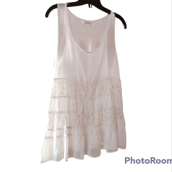 Charming Charlie semi sheer top   607A - Picture 1 of 9